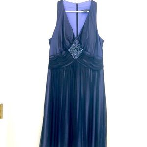 Blue/Black Size 14 cocktail dress